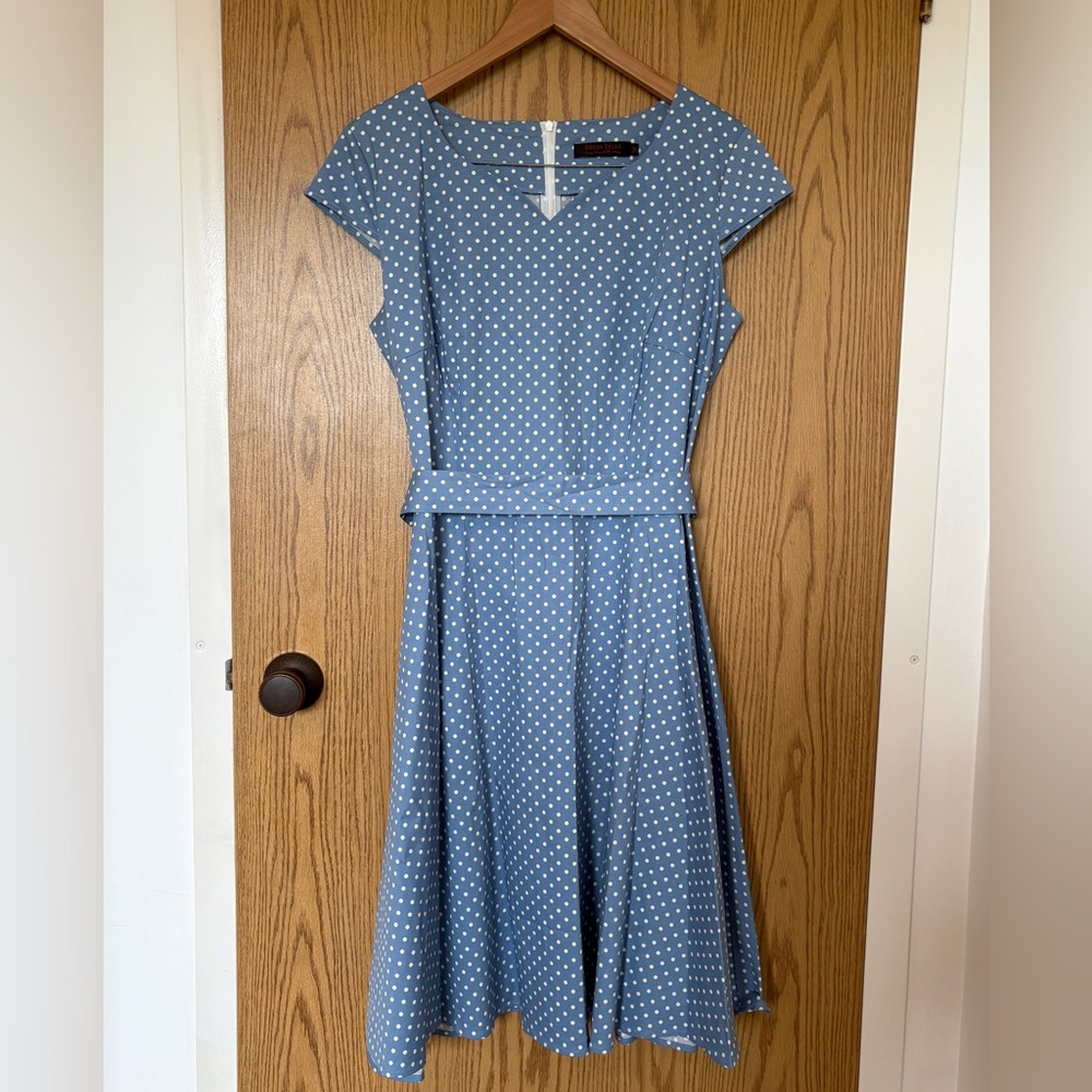 Blue Polka Dot Dress - Picture 2 of 3